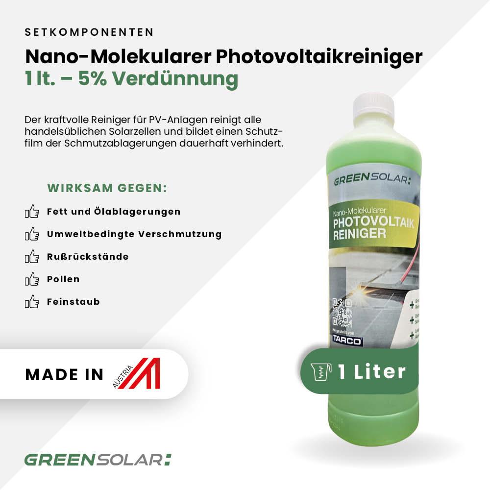Waschbürste mit Teleskopstab 4,6m inkl. Nano-Molekularer Photovoltaikreiniger 1 lt. - 5% Verdünnung – Bild 6