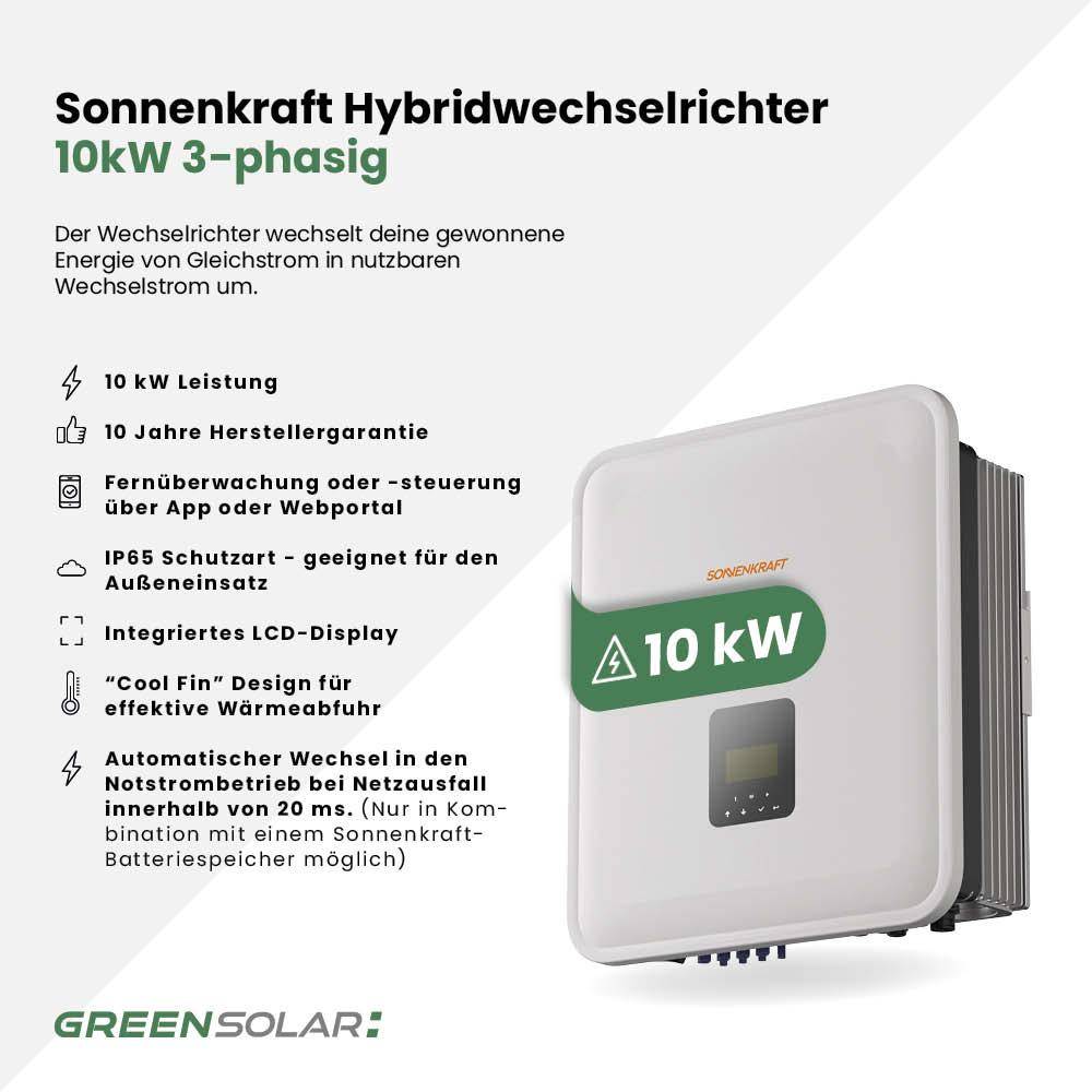Sonnenkraft Hybridwechselrichter 10kW inkl. Notstromfunktion – Bild 2