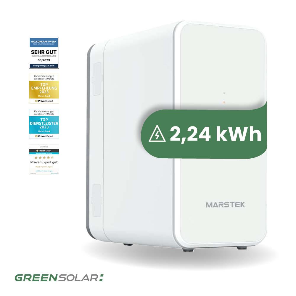 Balkonkraftwerkspeicher Marstek Basis 2,24 kWh Weiss 2x800Wp