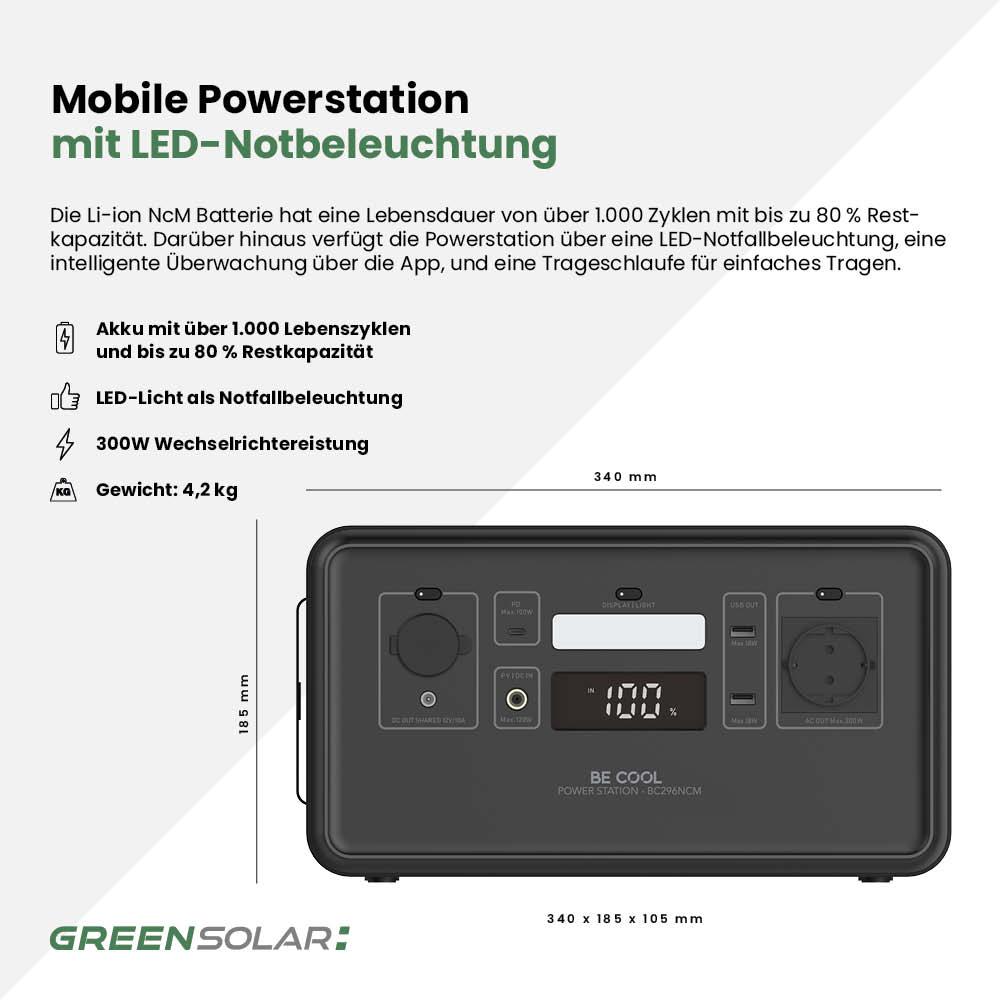 Mobile Powerstation 296Wh mit LED-Notbeleuchtung – Bild 3