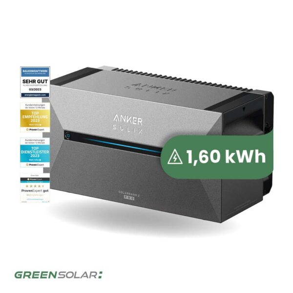 Balkonkraftwerkspeicher 1,60kWh "Anker SOLIX Solarbank 2 E1600 Pro"
