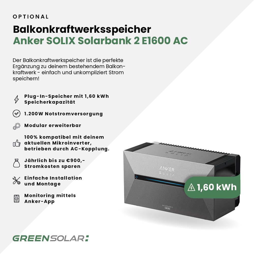 Balkonkraftwerkspeicher Erweiterung 1,60kWh "Anker SOLIX BP1600 Expansion Battery" – Bild 5