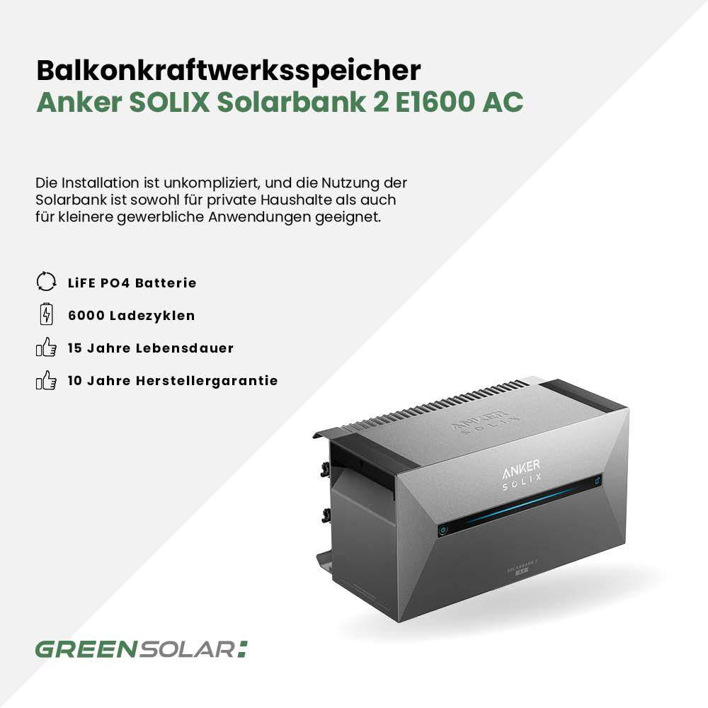 Balkonkraftwerkspeicher Anker Solix Solarbank 2 E1600 AC – Bild 3