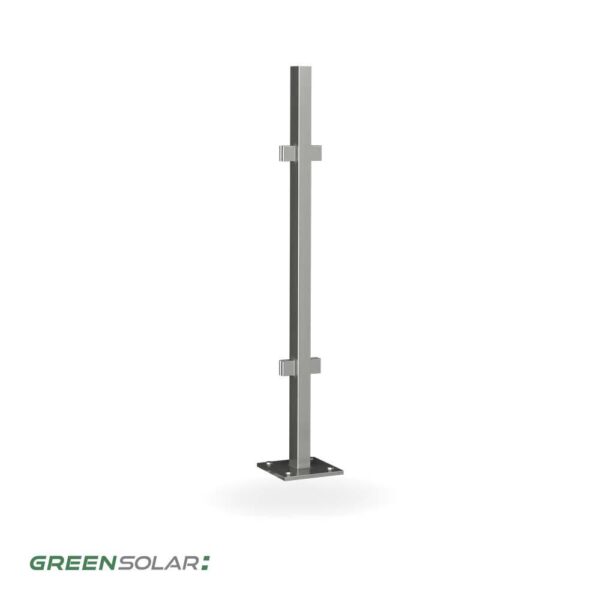Mittelsteher aus Edelstahl inkl. Montagematerial für Solarzaun „premium line“ (Quermontage)