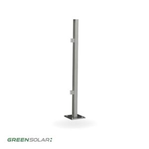 Abschlusssteher aus Edelstahl inkl. Montagematerial für Solarzaun „premium line“  (Quermontage)