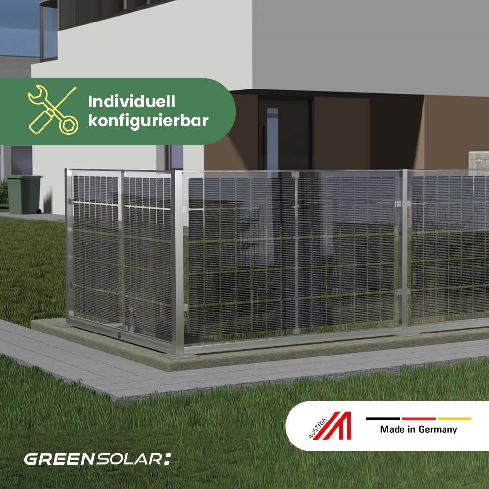 Solarzaun ”premium line” (Quermontage)
