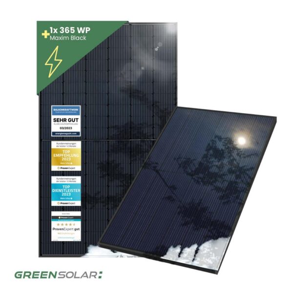 Solar-Modul 365Wp HC Maxim black