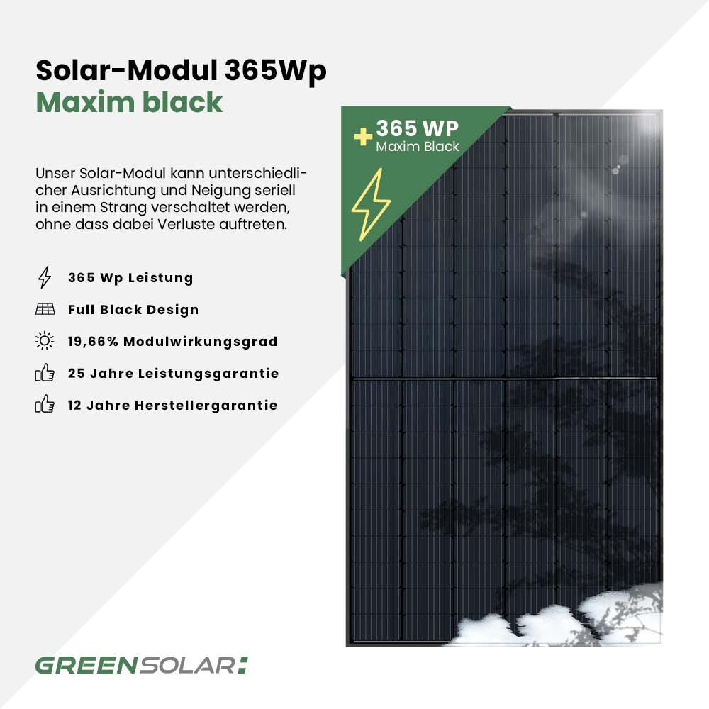 Solar-Modul 365Wp HC Maxim black – Bild 2