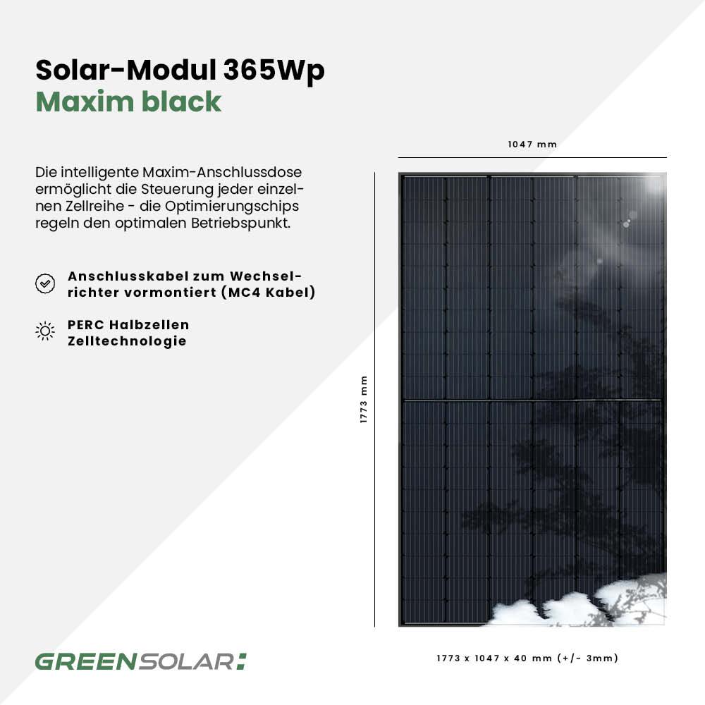 Solar-Modul 365Wp HC Maxim black – Bild 3
