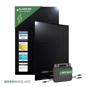 Balkonkraftwerk Basic 900/800 black bifazial