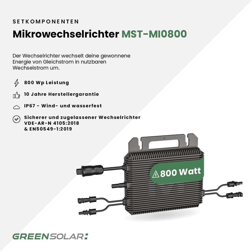 Balkonkraftwerk Basic 900/800 black bifazial – Bild 6