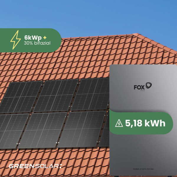 Solaranlage Ziegeldach 6kWp mit Speicher 5,18kWh