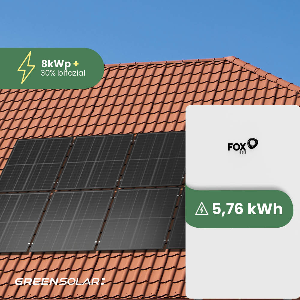 Solaranlage Ziegeldach 8kWp mit Speicher 5,76 kWh