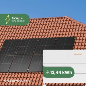 Solaranlage Ziegeldach 8kWp mit Speicher 12,44kWh