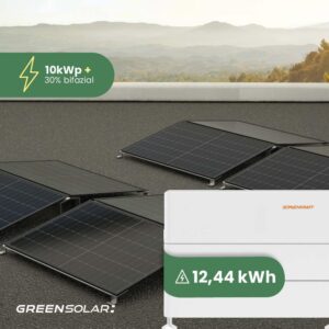 Solaranlage Flachdach 10kWp mit Speicher 12,44kWh