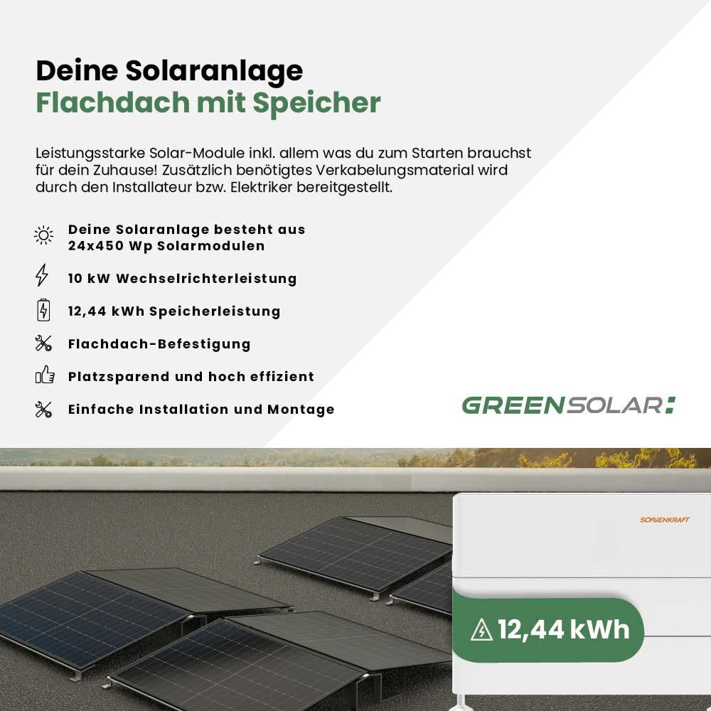 Solaranlage Flachdach 10kWp mit Speicher 12,44kWh – Bild 2