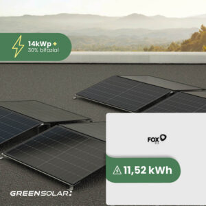Solaranlage Flachdach 14kWp mit Speicher 11,52 kWh