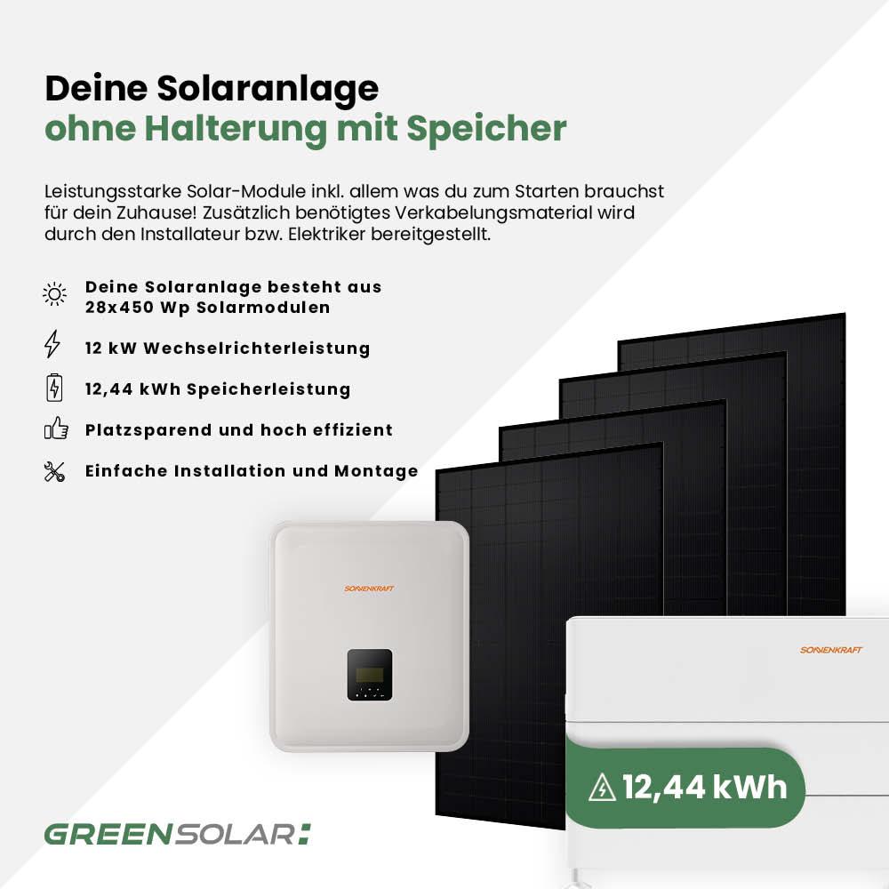 Solaranlage 12kWp mit Speicher 12,44kWh ohne Halterung – Bild 2