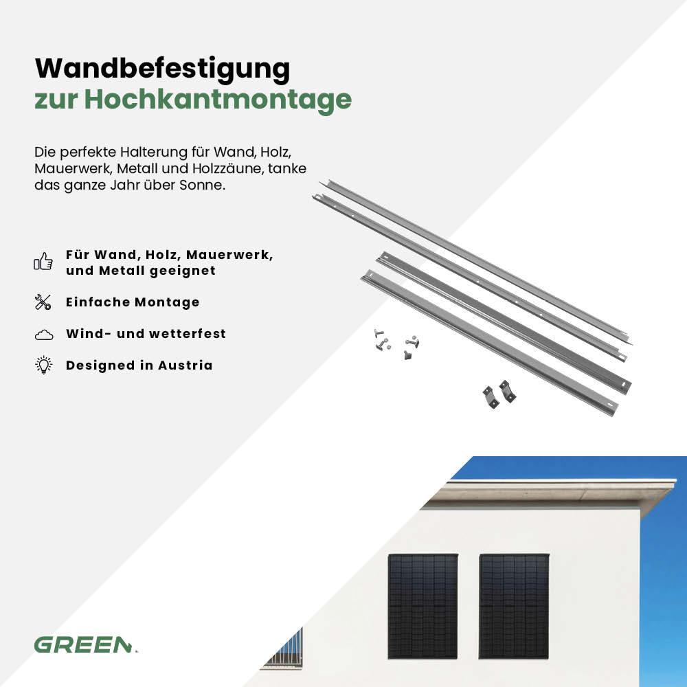 Wandbefestigung für 1 Modul zur Hochkantmontage – Bild 2