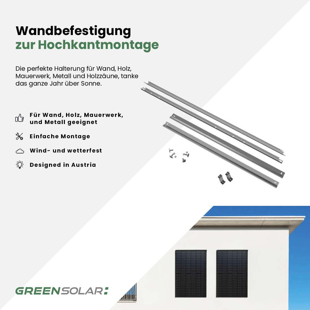 Wandbefestigung für 2 Module zur Hochkantmontage – Bild 2