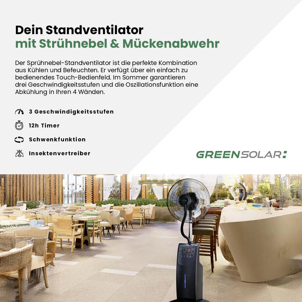 Standventilator mit Sprühnebel und Mückenabwehr – Bild 2
