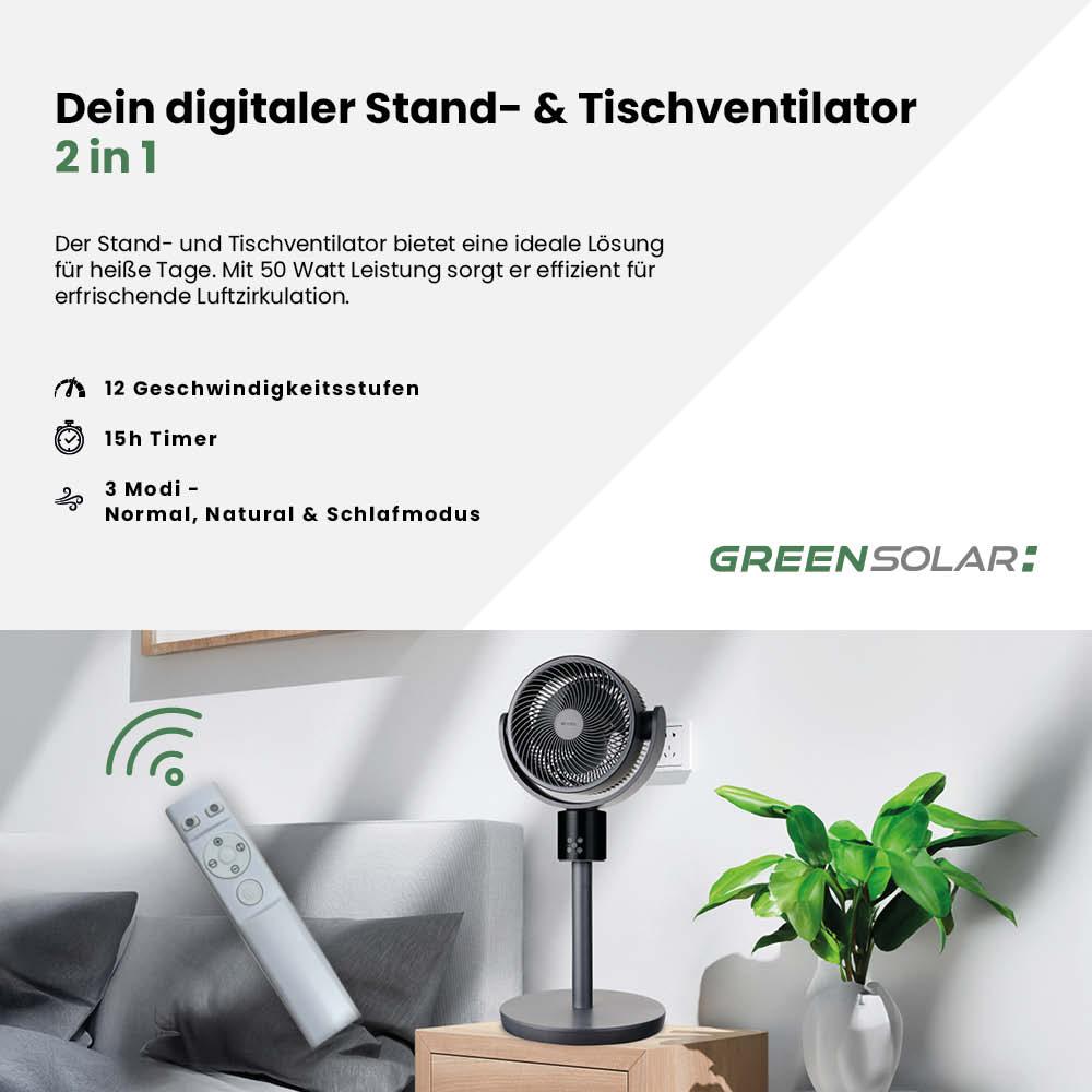 Digitaler Stand- und Tischventilator 2in1 – Bild 2