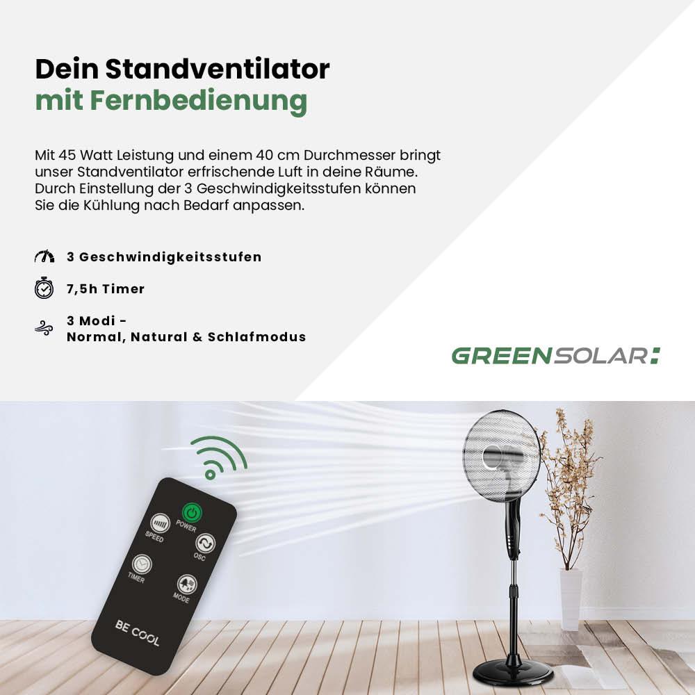 Standventilator mit Fernbedienung – Bild 2
