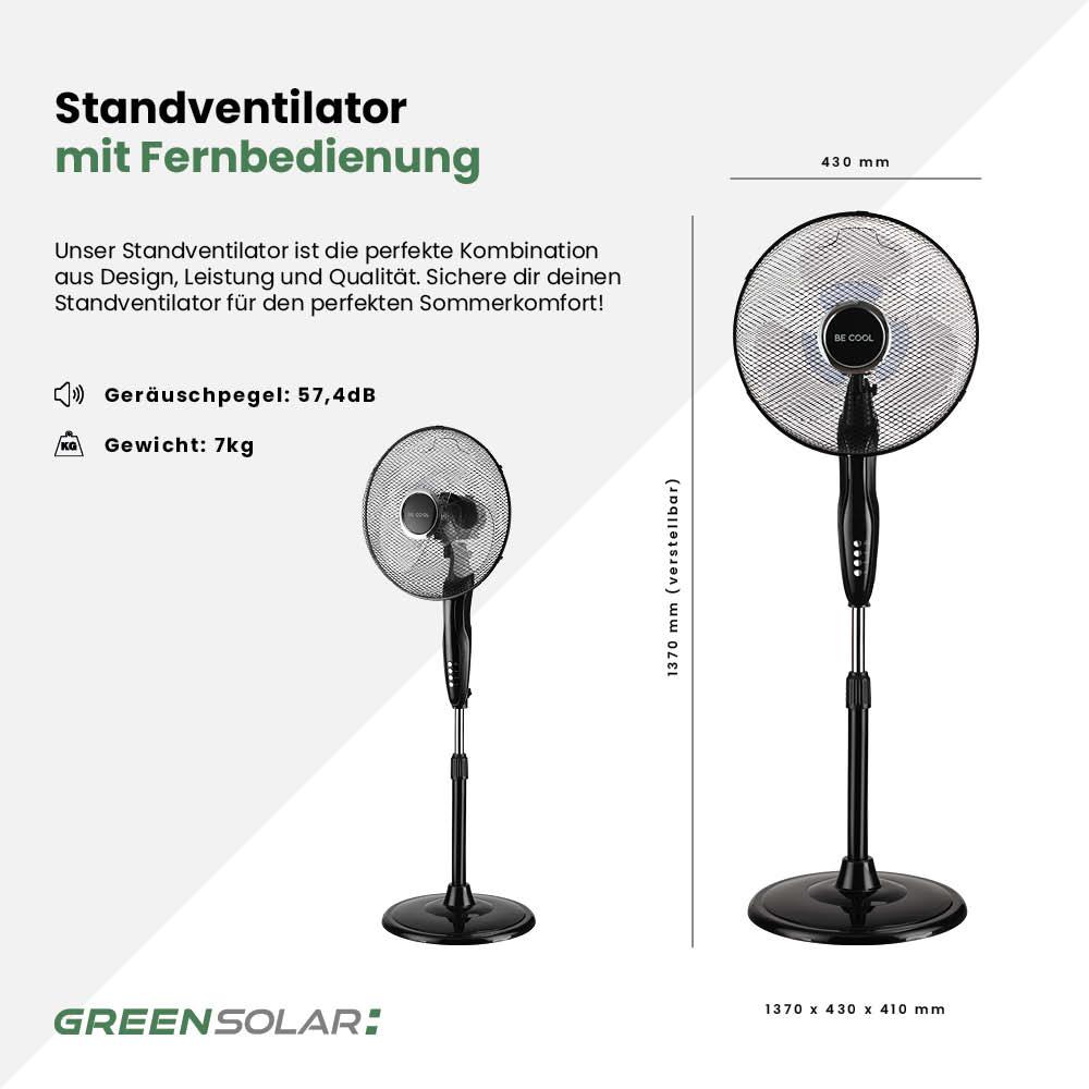 Standventilator mit Fernbedienung – Bild 5
