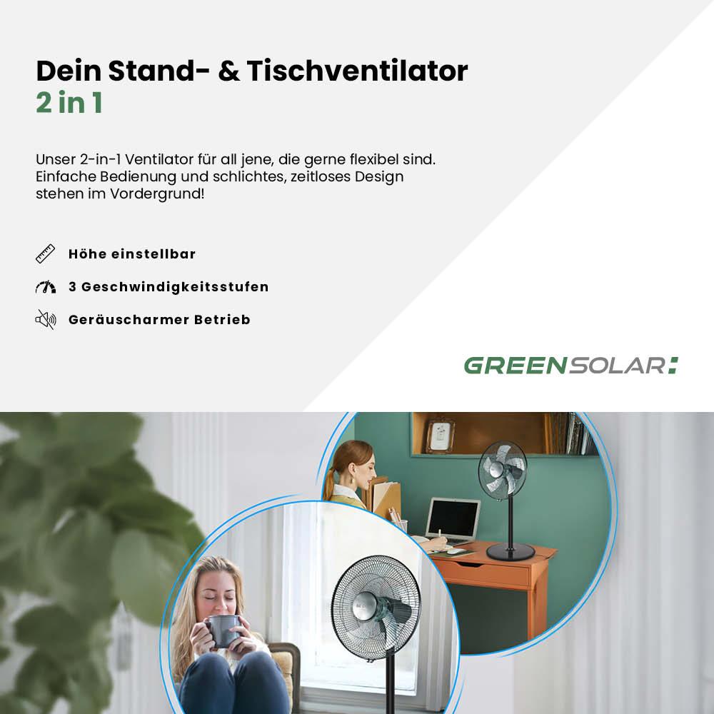Stand- und Tischventilator 2in1 – Bild 2