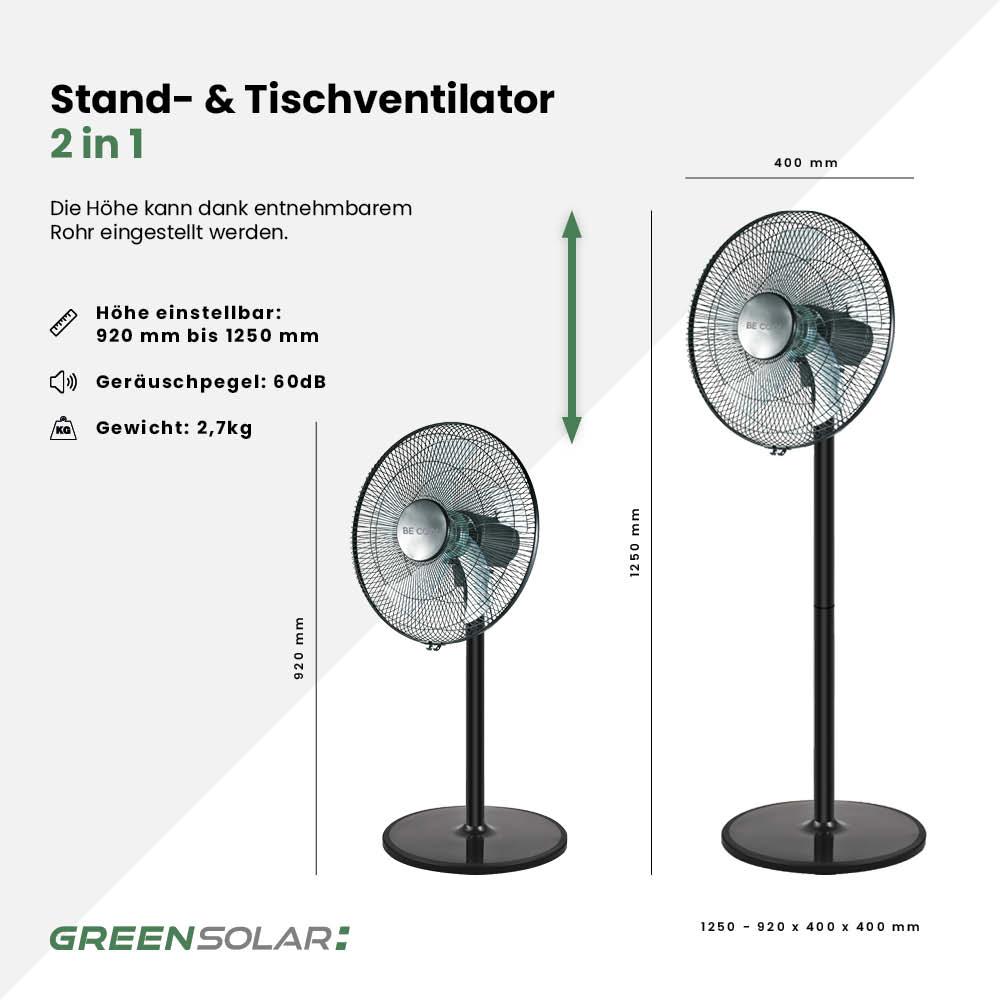 Stand- und Tischventilator 2in1 – Bild 4