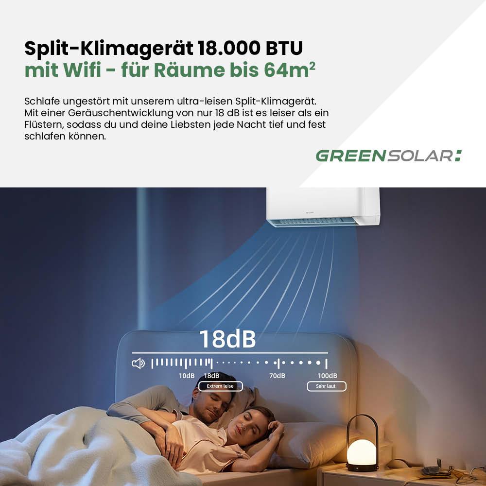 Split-Klimagerät 18.000 BTU mit Wifi (Räume bis 64m²) – Bild 4