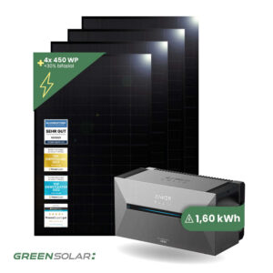 Balkonkraftwerk Basis XL mit Anker SOLIX Solarbank 2 E-1600 Pro