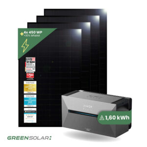 Balkonkraftwerk Basis XL mit Anker SOLIX Solarbank 2 E-1600 Pro