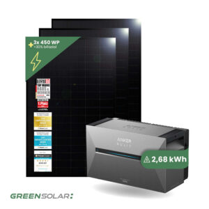 Balkonkraftwerk Basis mit L Anker SOLIX Solarbank 3 E-2700 Pro