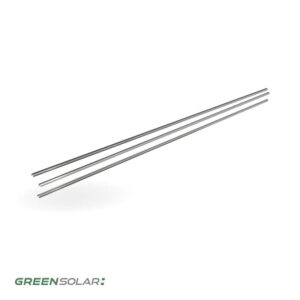 Obere Abdeckschiene aus Edelstahl inkl. Montagematerial für Solarzaun „premium line“  (Quermontage)