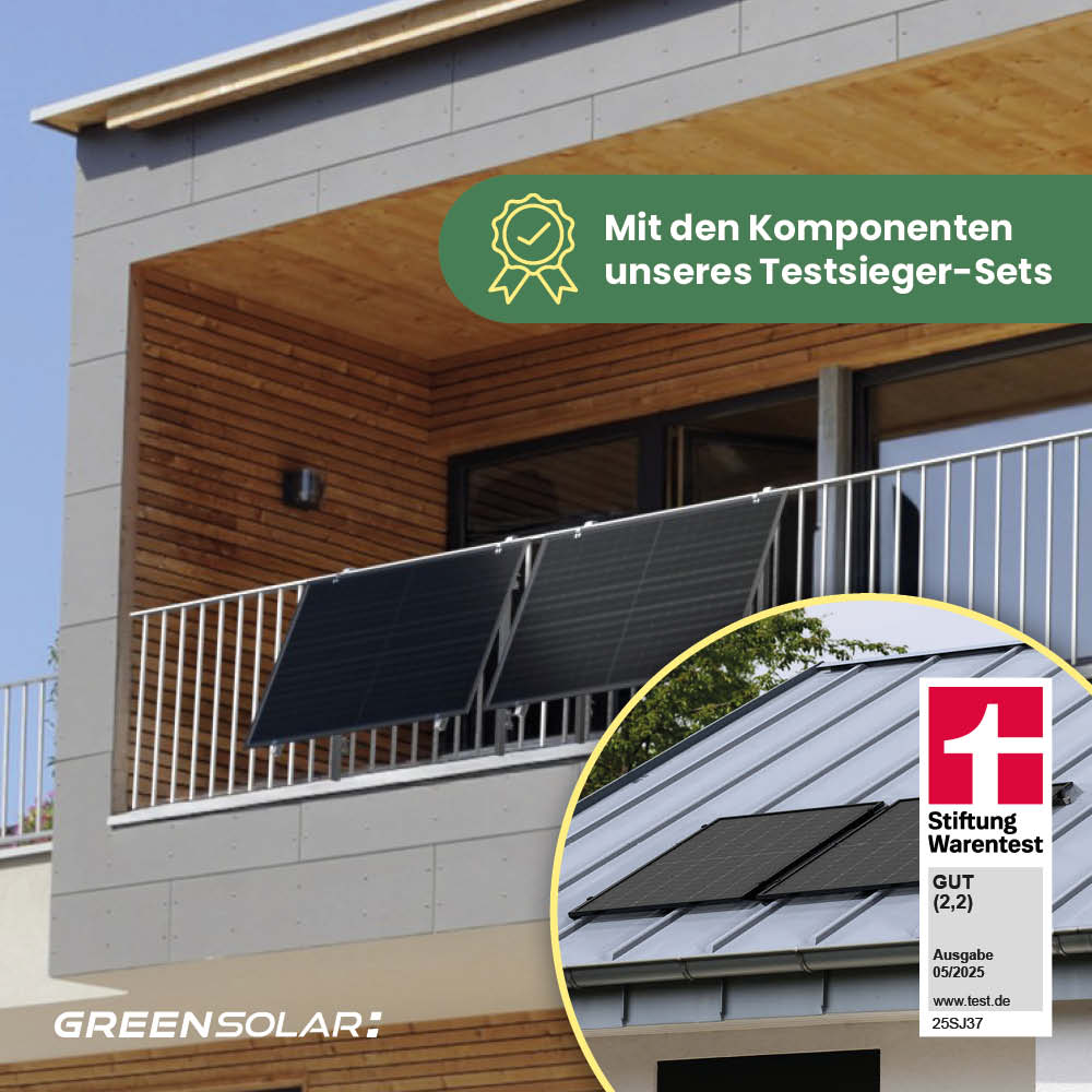 Balkonkraftwerk Balkon 900/800 black bifazial