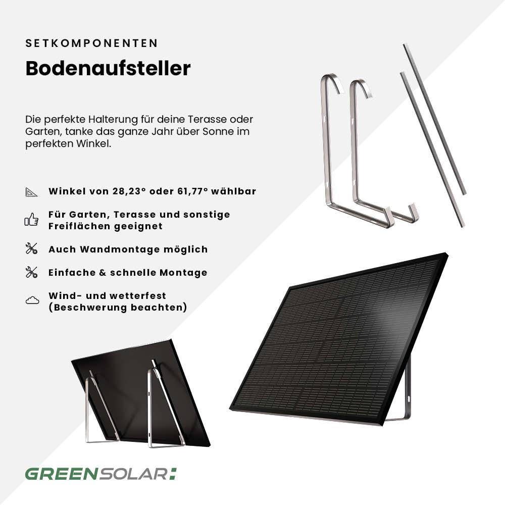 Balkonkraftwerk Boden 900/800 black bifazial – Bild 7