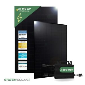 Balkonkraftwerk Basic 900/800 black bifazial