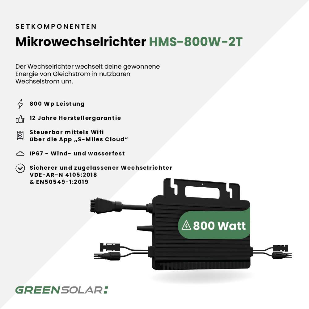 Balkonkraftwerk Universaldach 900/800 black bifazial – Bild 6