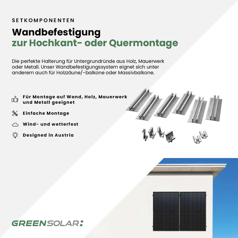 Balkonkraftwerk Wand 900/800 black bifazial – Bild 7