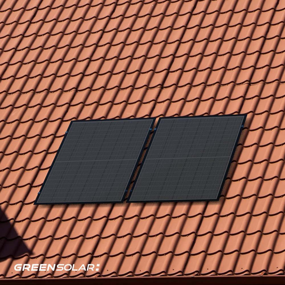Balkonkraftwerk Ziegelddach 900/800 black bifazial