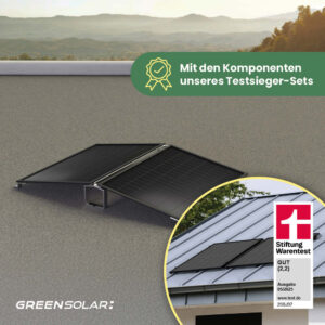 Balkonkraftwerk Flachdach 900/800 black bifazial