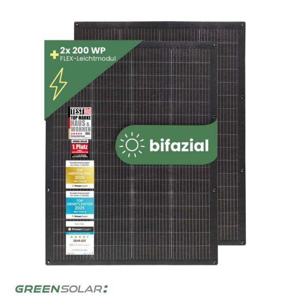 Balkonkraftwerk Flex 400Wp black bifazial
