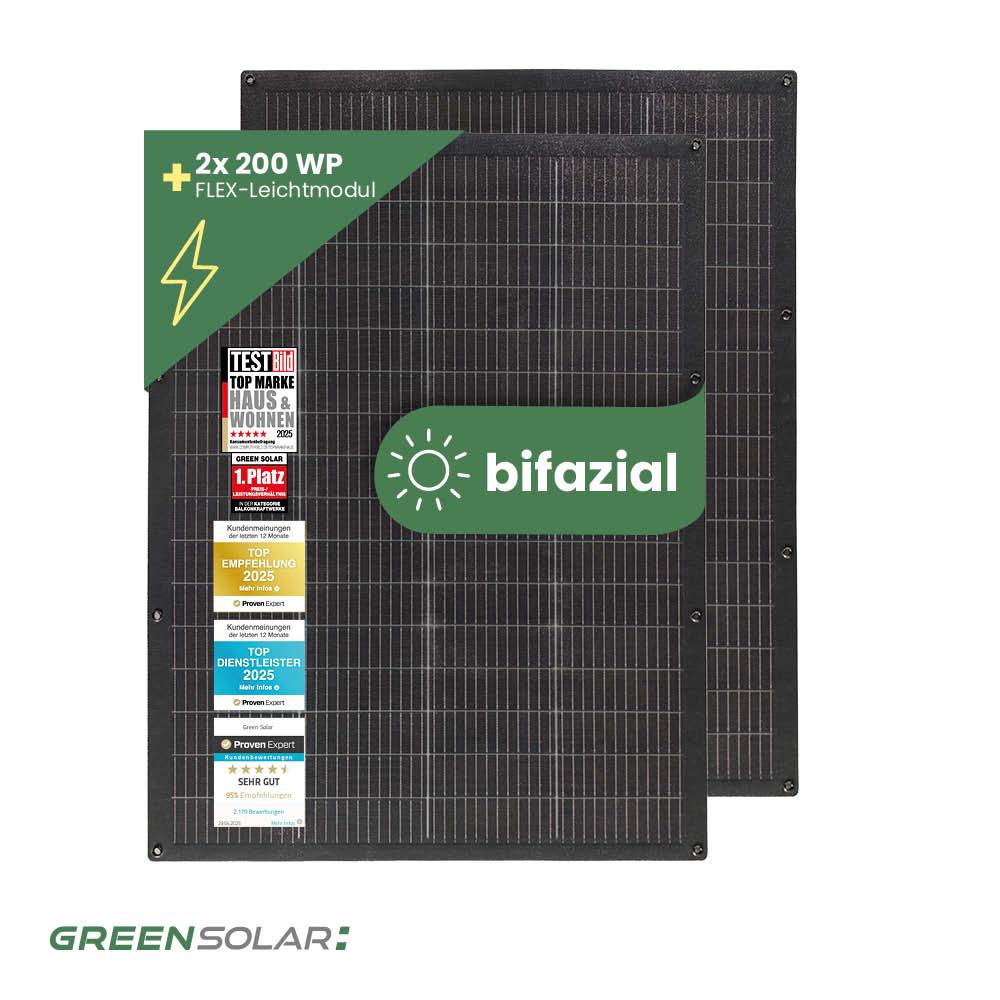 Balkonkraftwerk Flex 400Wp black bifazial