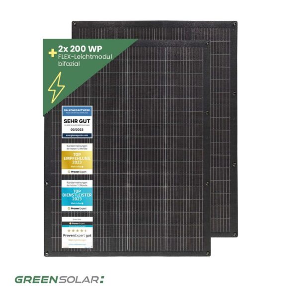 Balkonkraftwerk Flex 400Wp black bifazial