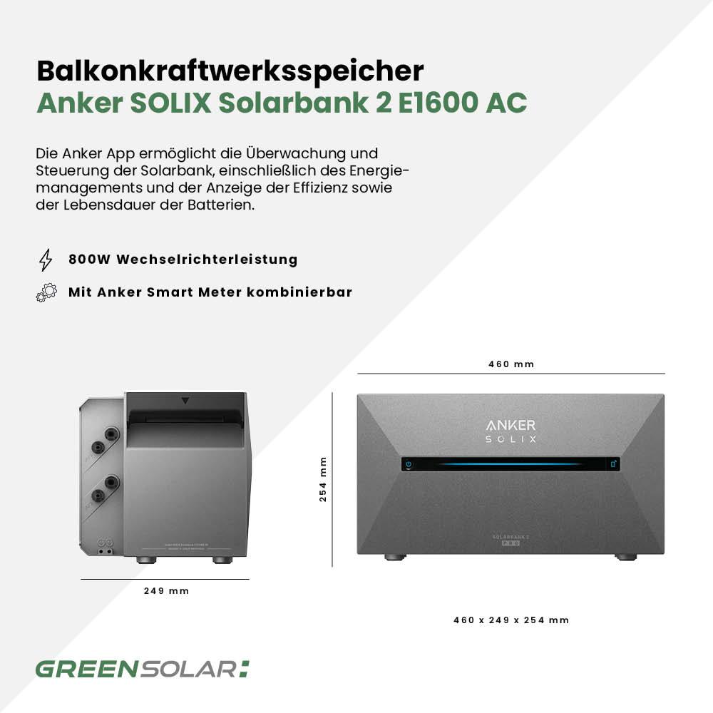 Balkonkraftwerkspeicher Anker Solix Solarbank 2 E1600 AC – Bild 4