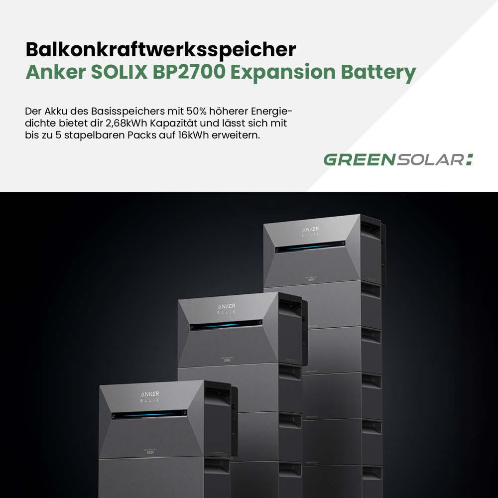 Balkonkraftwerkspeicher Anker SOLIX BP2700 Expansion Battery – Bild 3