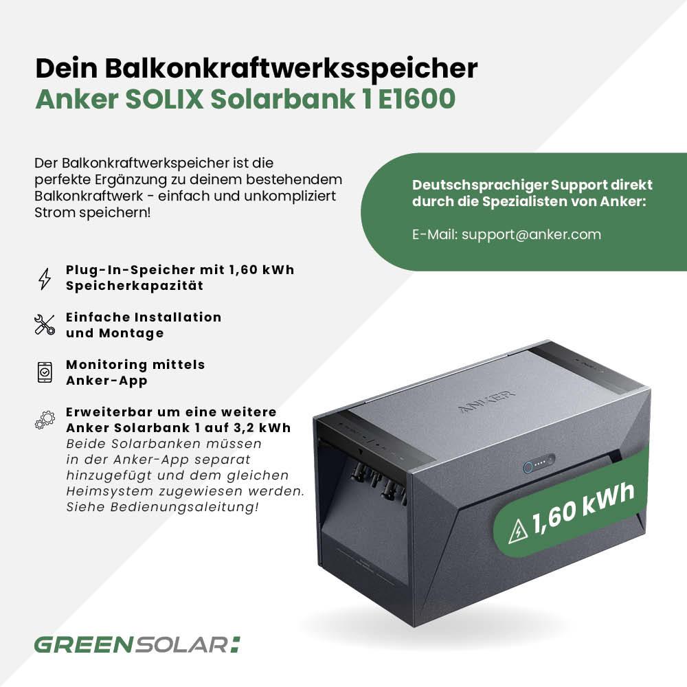 Balkonkraftwerkspeicher Anker Solix Solarbank 1 E1600 – Bild 2