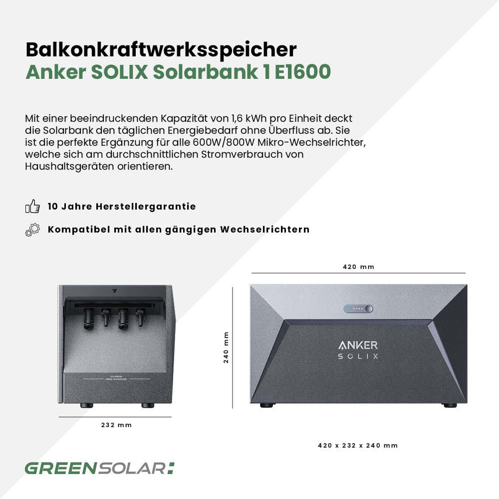 Balkonkraftwerkspeicher Anker Solix Solarbank 1 E1600 – Bild 4