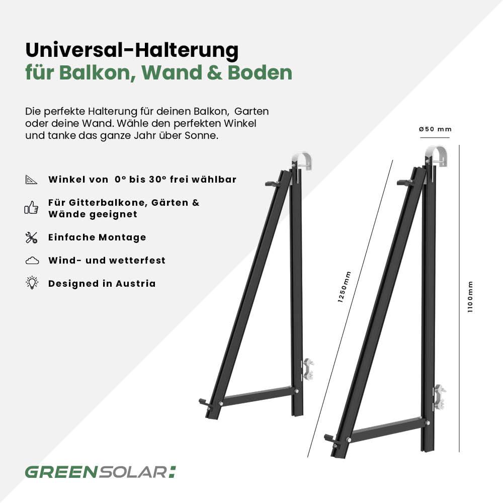Balkonbefestigung für 2 Module – Bild 2